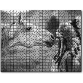 Cakapuzzle At ve Kızılderili 500 Parça Puzzle