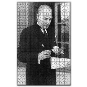 Cakapuzzle Atatürk Smokinli Kahve Sigara Ahşap 1000 Parça Puzzle