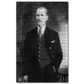 Cakapuzzle Atatürk Takım Yelek Bıyıklı Ayakta Ahşap 1000 Parça Puzzle