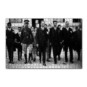 Cakapuzzle Atatürk ve Protokol Siyah Beyaz 120 Parça Ahşap Puzzle