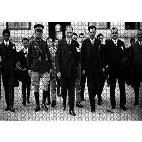 Cakapuzzle Atatürk ve Protokol Siyah Beyaz 120 Parça Ahşap Puzzle