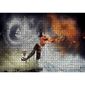 Cakapuzzle Ateş Toprak Su ve Rüzgar Büyücü 120 Parça Ahşap Puzzle