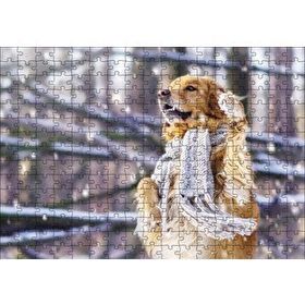 Cakapuzzle Atkılı Köpek 120 Parça Ahşap Puzzle