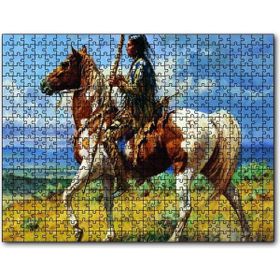 Cakapuzzle Atlı Avcı Kızılderili Ahşap 255 Parça Puzzle