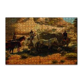Cakapuzzle Atlı Kızılderililer 120 Parça Ahşap Puzzle