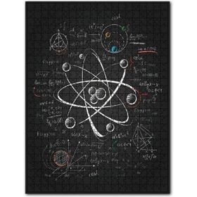 Cakapuzzle Atomik Araştırma Çizim Üzerinde Formüller Ahşap 500 Parça Puzzle