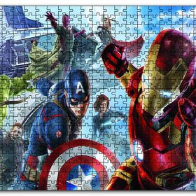 Cakapuzzle Avengers Captain America Tam Kadro Mdf 500 Parça Puzzle