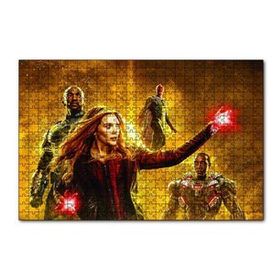 Cakapuzzle Avengers Falcon Witch ve Rocket 120 Parça Ahşap Puzzle