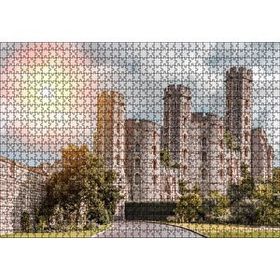 Cakapuzzle Avrupa Soylu Malikanesi ve Bulutlu Gökler 120 Parça Ahşap Puzzle