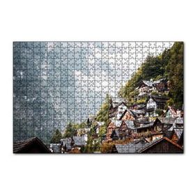 Cakapuzzle Avusturya Dağlarında Masalsı Evler 120 Parça Ahşap Puzzle
