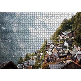 Cakapuzzle Avusturya Dağlarında Masalsı Evler 120 Parça Ahşap Puzzle
