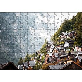 Cakapuzzle Avusturya Dağlarında Masalsı Evler 120 Parça Ahşap Puzzle
