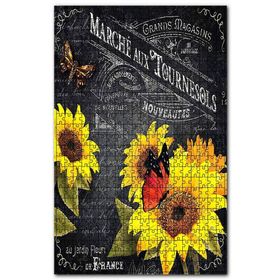 Cakapuzzle Ay Çiçeği Reklam Afişli Görseli Ahşap 500 Parça Puzzle