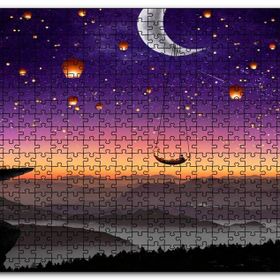 Cakapuzzle Aya Asılı Salıncak Romantik Çift Ahşap 500 Parça Puzzle