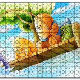 Cakapuzzle Ayı Bubu Balık Tutuyor Mdf 500 Parça Puzzle