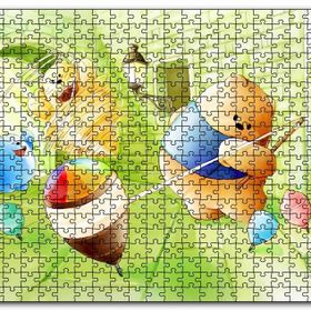 Cakapuzzle Ayı Bubu ve Topaçlar Mdf 255 Parça Puzzle