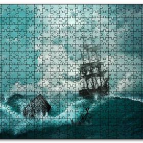 Cakapuzzle Azgın Dalgalar ve Yelkenli Mdf 120 Parça Puzzle