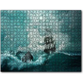 Cakapuzzle Azgın Dalgalar ve Yelkenli Mdf 120 Parça Puzzle