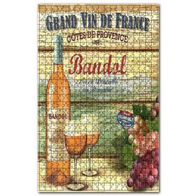 Cakapuzzle Badol Kırmızı Şarap ve Üzüm Görseli Ahşap 1000 Parça Puzzle