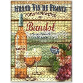 Cakapuzzle Badol Kırmızı Şarap ve Üzüm Görseli Ahşap 1000 Parça Puzzle