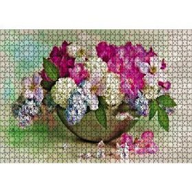 Cakapuzzle Bahar Çiçekler Tabakta 120 Parça Ahşap Puzzle