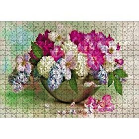 Cakapuzzle Bahar Çiçekler Tabakta 120 Parça Ahşap Puzzle