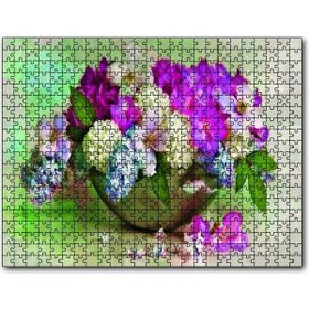 Cakapuzzle Bahar Çiçekler Tabakta Mdf 120 Parça Puzzle