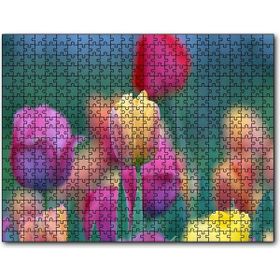Cakapuzzle Baharda Renkli Laleler Görseli Mdf 1000 Parça Puzzle