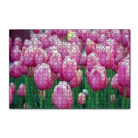 Cakapuzzle Bahçede Pembe Laleler 120 Parça Ahşap Puzzle