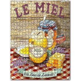 Cakapuzzle Bal ve Arılar Ahşap Zeminde Afişi Görseli Ahşap 255 Parça Puzzle