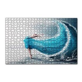 Cakapuzzle Balerin ve Dev Dalgadan Oluşan Elbisesi 120 Parça Ahşap Puzzle