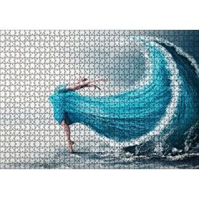 Cakapuzzle Balerin ve Dev Dalgadan Oluşan Elbisesi Mdf 1000 Parça Puzzle