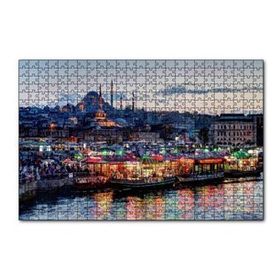 Cakapuzzle Balık Ekmek Tekneleri ve Süleymaniye Camii 120 Parça Ahşap Puzzle