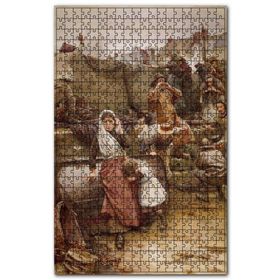 Cakapuzzle Balıkçı Köyünde Felaket Yağlıboya Ahşap 255 Parça Puzzle