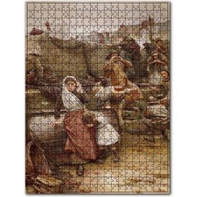 Cakapuzzle Balıkçı Köyünde Felaket Yağlıboya Ahşap 255 Parça Puzzle