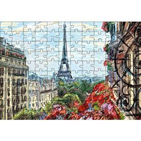 Cakapuzzle Balkondan Paris Eyfel Manzarası Artwork Puzzle