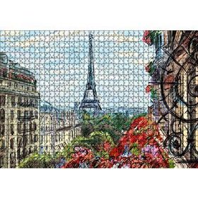 Cakapuzzle Balkondan Paris Eyfel Manzarası Artwork Puzzle