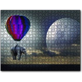Cakapuzzle Balon İle Uçan Fil Ay Fantastik 500 Parça Puzzle