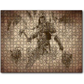 Cakapuzzle Baltalı Savaşçı ve Kurtları Mdf 1000 Parça Puzzle