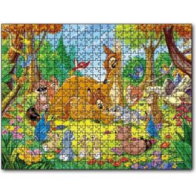Cakapuzzle Bambi Annesi ve Arkadaşları Mdf 120 Parça Puzzle