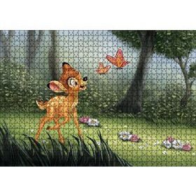 Cakapuzzle Bambi ve Kelebekler 120 Parça Ahşap Puzzle