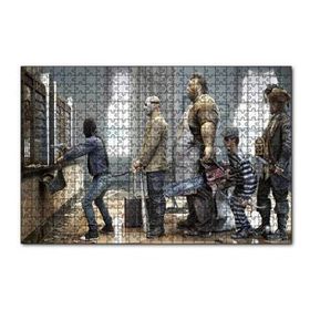 Cakapuzzle Banka Soygunu Sırası İllüstrasyon 120 Parça Ahşap Puzzle
