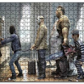Cakapuzzle Banka Soygunu Sırası İllüstrasyon Mdf 1000 Parça Puzzle