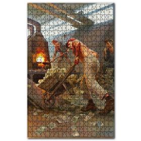 Cakapuzzle Banknotları Ocakta Yakan İşçiler Ahşap 1000 Parça Puzzle