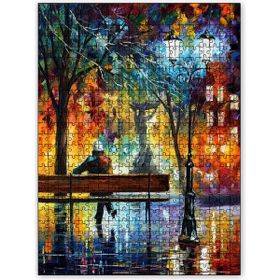 Cakapuzzle Bankta Yalnız Yağlıboya Ahşap 1000 Parça Puzzle