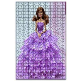 Cakapuzzle Barbi Bebek Mor Gelinlik Görseli Ahşap 500 Parça Puzzle