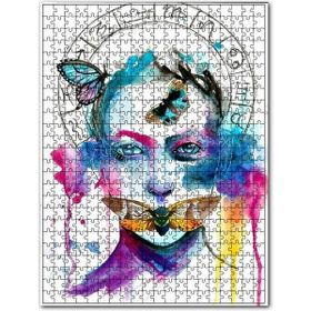 Cakapuzzle Başak Burcu Sulu Boya Çizim Görseli Ahşap 1000 Parça Puzzle