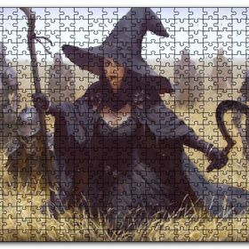 Cakapuzzle Başaklar Arasında Cadı ve Ölü Şövalyeler Mdf 120 Parça Puzzle