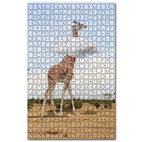 Cakapuzzle Başı Bulutlardaki Zürafa Ahşap 1000 Parça Puzzle