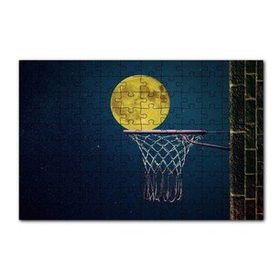 Cakapuzzle Basket Potası ve Dolunay İllüstrasyon 120 Parça Ahşap Puzzle